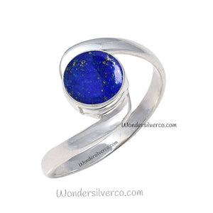 Lapis Lazuli Ring - 925 Sterling Silver Ring For Women Girl Handmade Jewelry