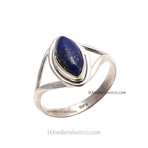 Lapis Lazuli Ring - 925 Sterling Silver Ring For Women Girl Handmade Jewelry