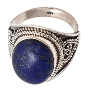 Lapis Lazuli Ring - 925 Sterling Silver Ring- Statement Handmade Ring