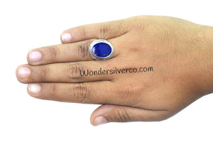 Lapis Lazuli Ring - 925 Sterling Silver Ring- Statement Handmade Ring