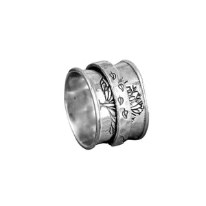 Tree of Life Spinner Ring, 925 Sterling Silver Spin Ring