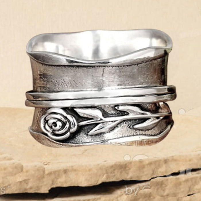 Follower Spinner Ring, 925 Sterling Silver Spin Ring