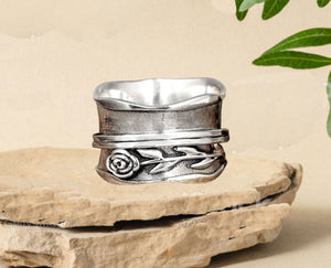 Follower Spinner Ring, 925 Sterling Silver Spin Ring